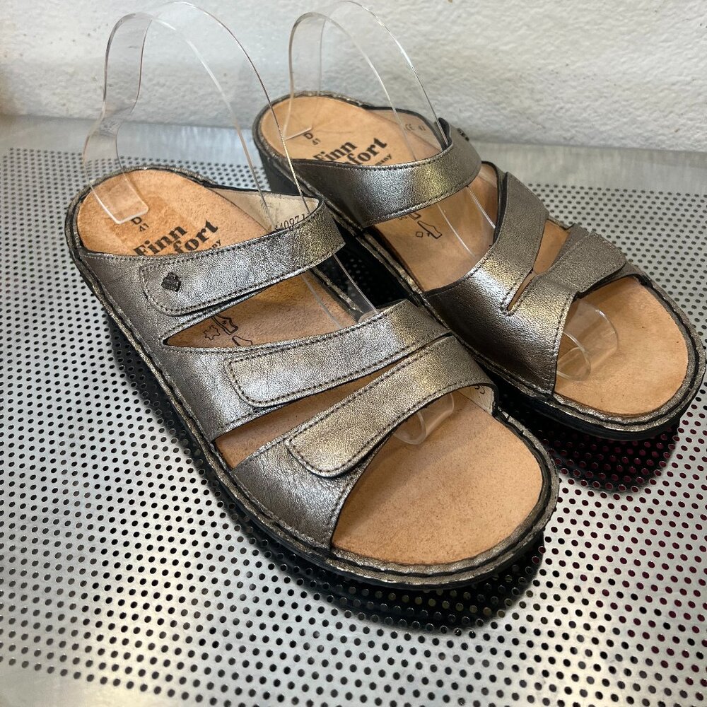 FINN COMFORT‎ Canzo Sllde Leather Sandals Mules Size 41D US 10-10.5